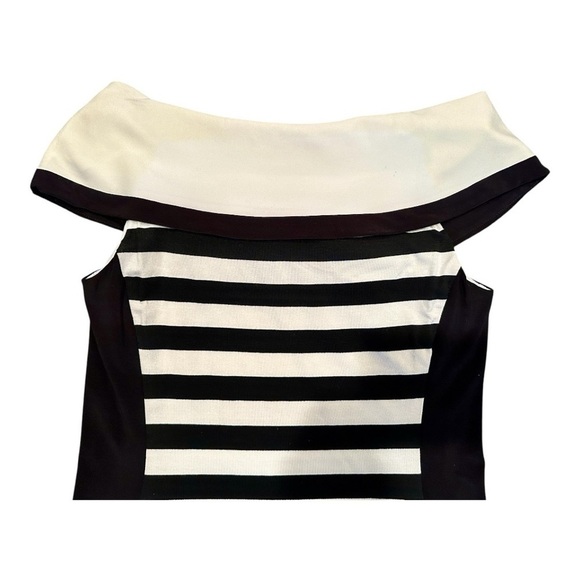FRANK LYMAN DESIGN, NWT, WOMENS DRESS. SLEEVELESS, BLACK AND WHITE STRIPE.SIZE 6 - Picture 4 of 6